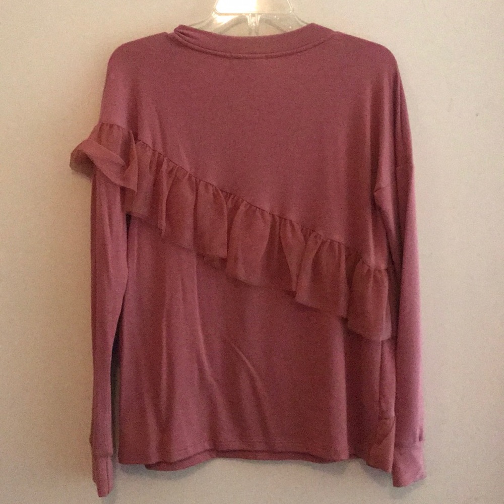 Pleione Pink Ruffled Sweater - Picture 2 of 4